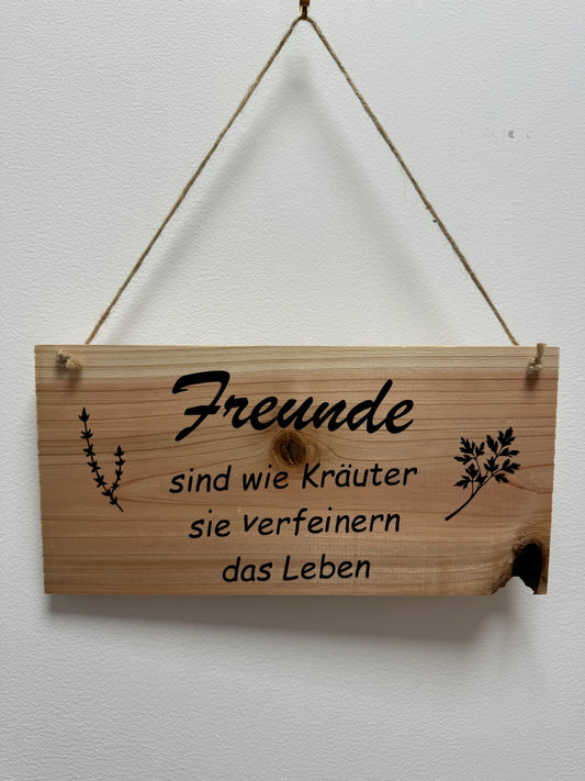 Freundschafts-Deko Holzschild mit liebevollem Spruch – Geschenk für beste Freunde