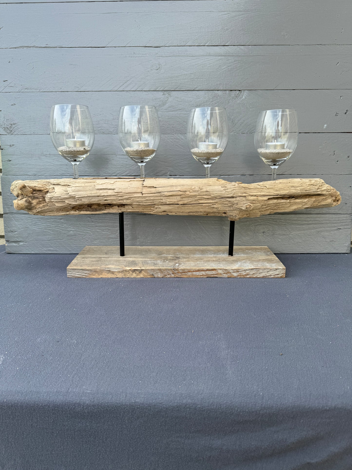 Nachhaltige Weihnachtsdeko „Winterhafen“ – Unikat aus Nordsee-Treibholz