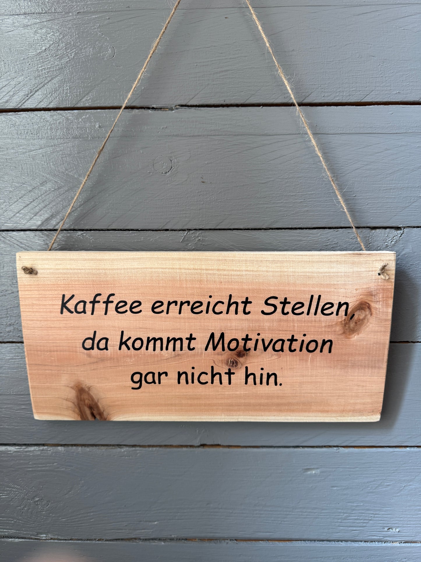 Lustige Kaffee-Deko aus Holz für Küche oder Büro – perfektes Geschenk für Kaffeeliebhaber