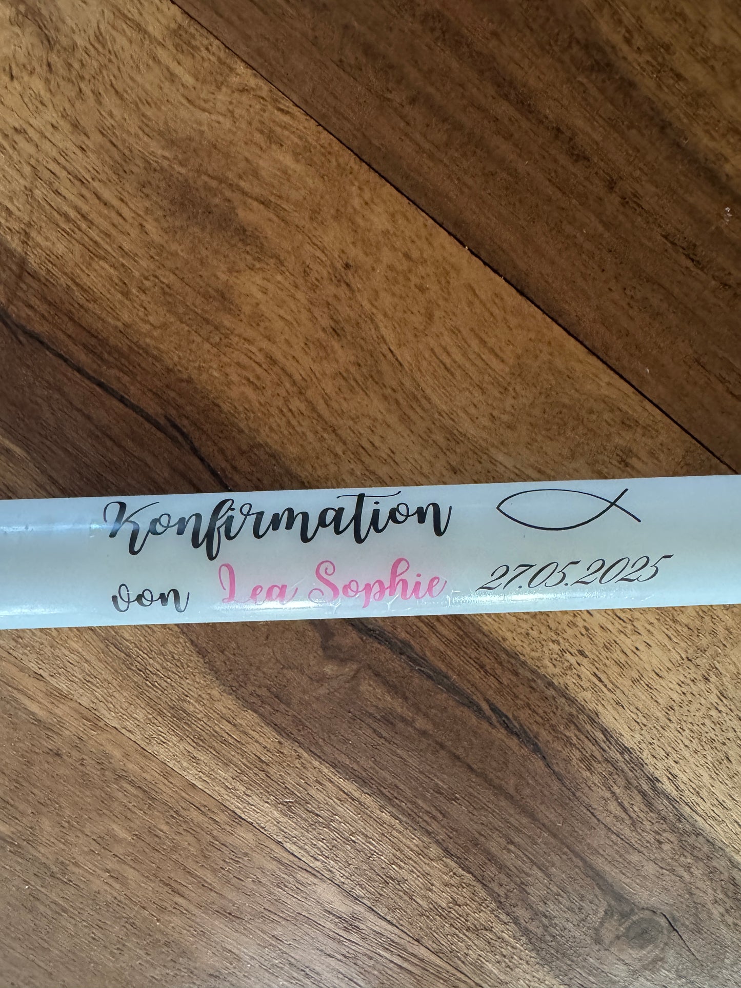 Kerzentattoo-Set für Konfirmationskerzen – personalisiert