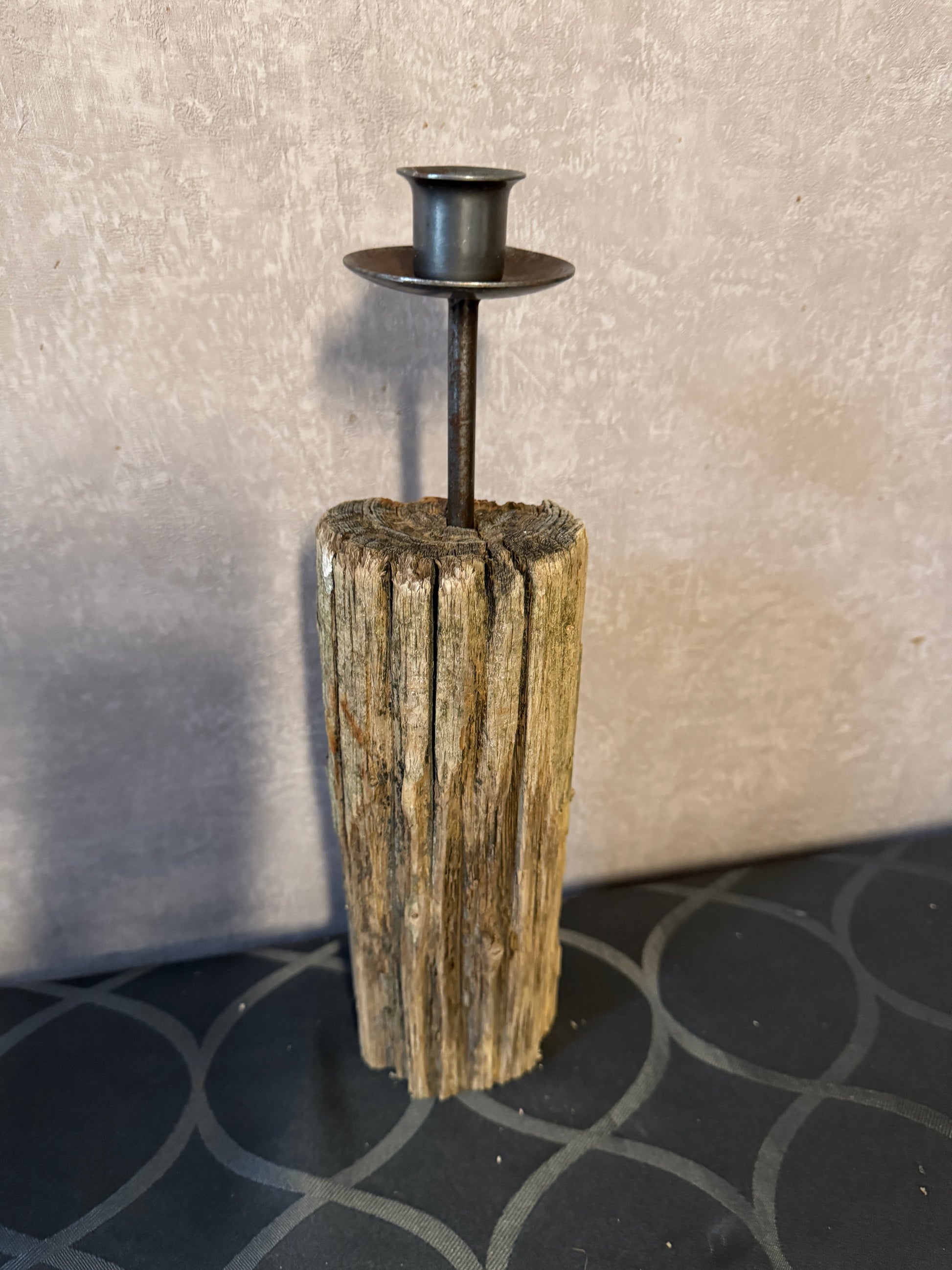 Nordsee-Kerzenhalter aus echtem Strandholz mit Unikatcharakter