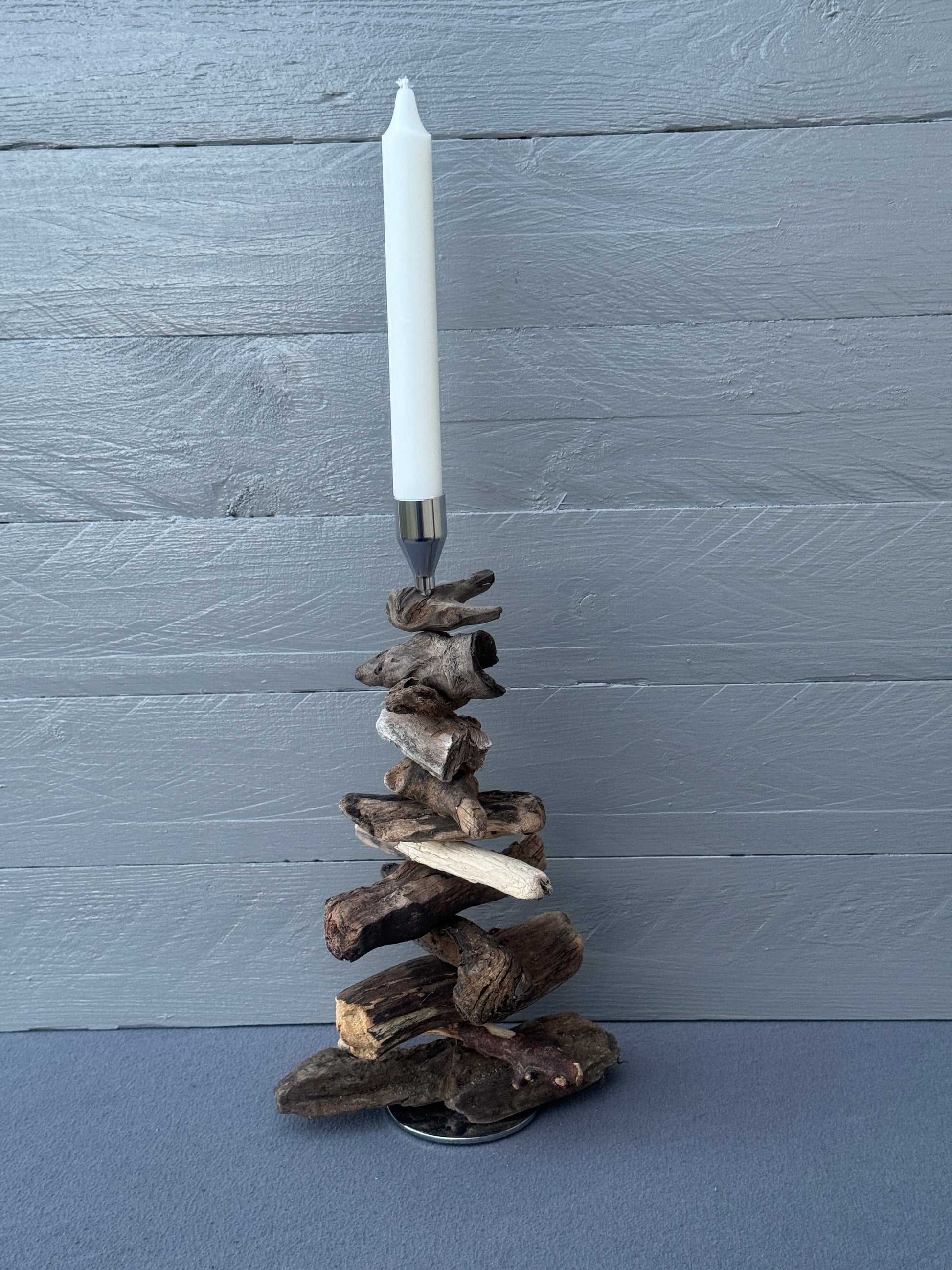 Stabkerzenhalter „Travemagie“ mit Treibholz aus Travemünde