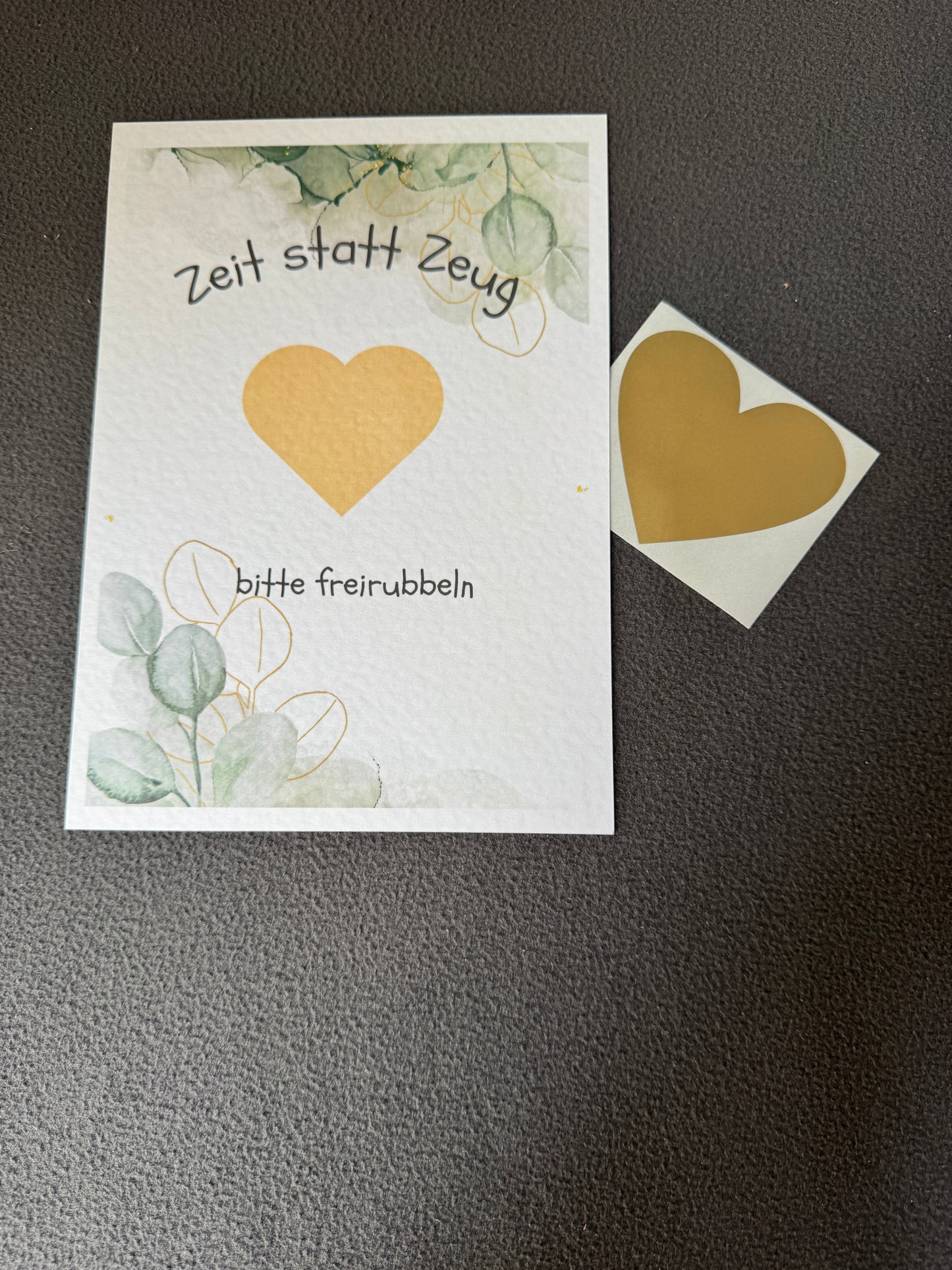 Handgemachtes Rubbellos für persönliche Überraschung