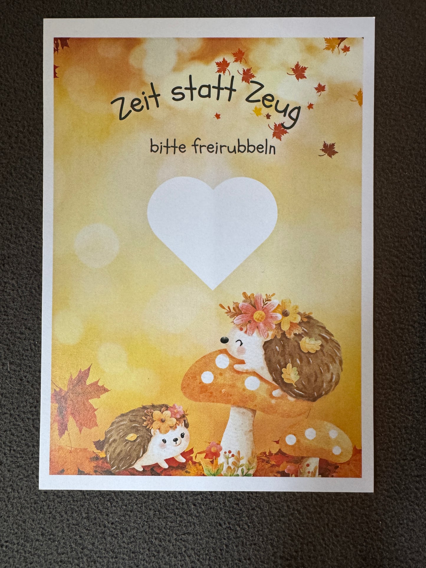 Kreatives DIY-Geschenk zum Abrubbeln herbstlich