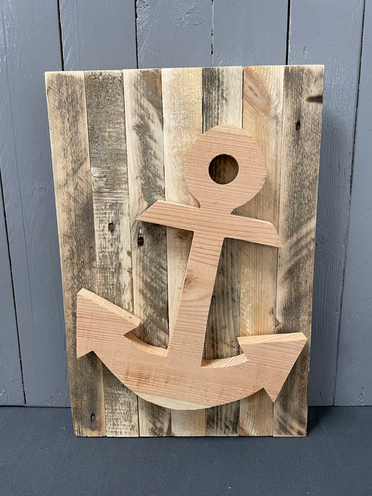 Rustikales Anker Wandbild im Coastal Style