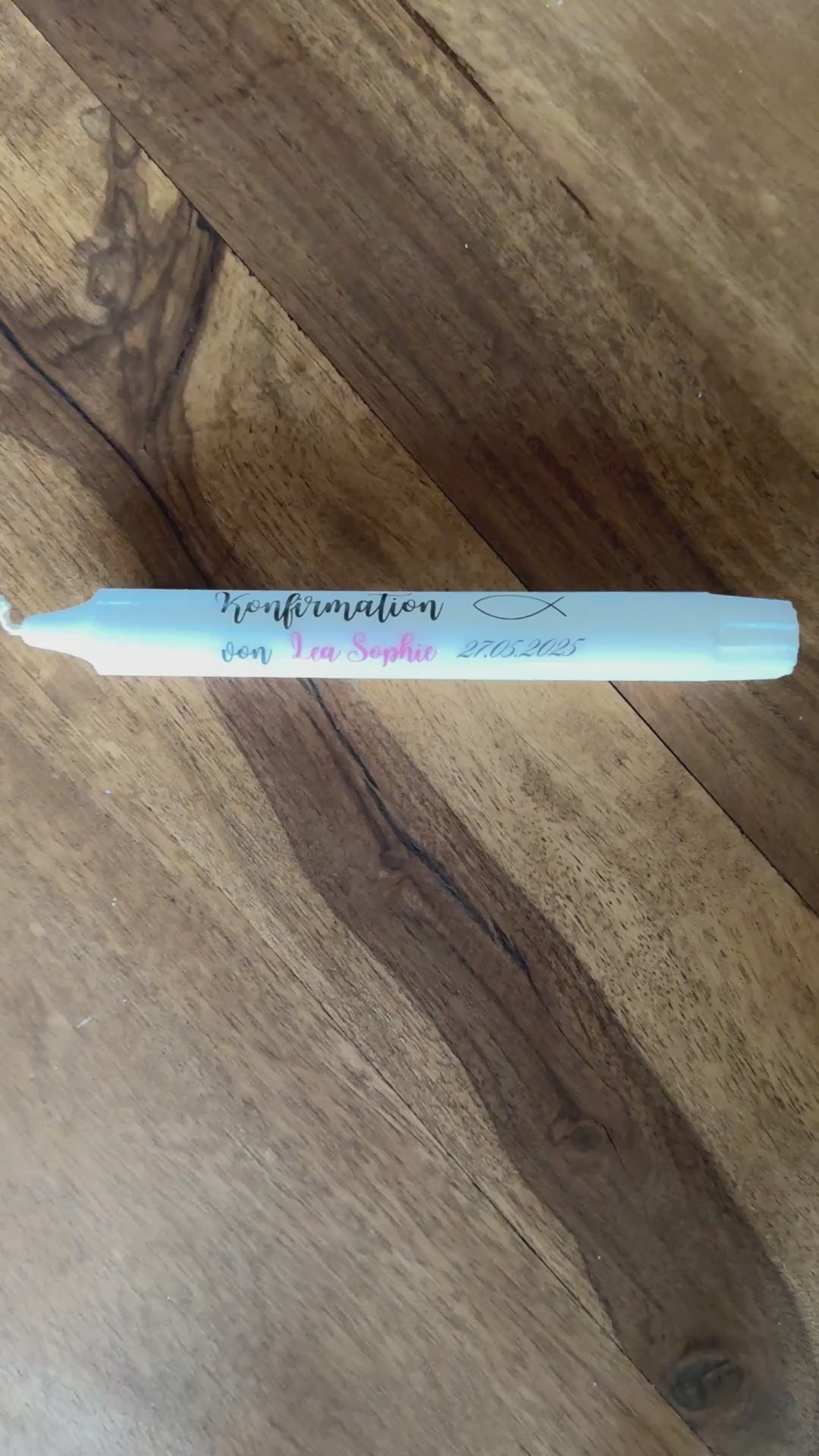 Wasserschiebefolie für Konfirmation
