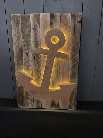 Wandbild mit 3D Anker und indirekter Beleuchtung