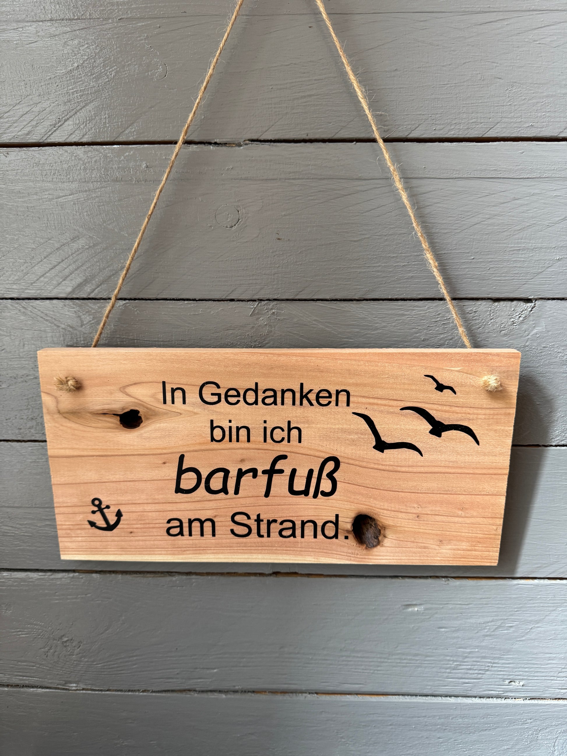 Strand-Deko für Zuhause oder Ferienwohnung mit Sisal-Aufhängung