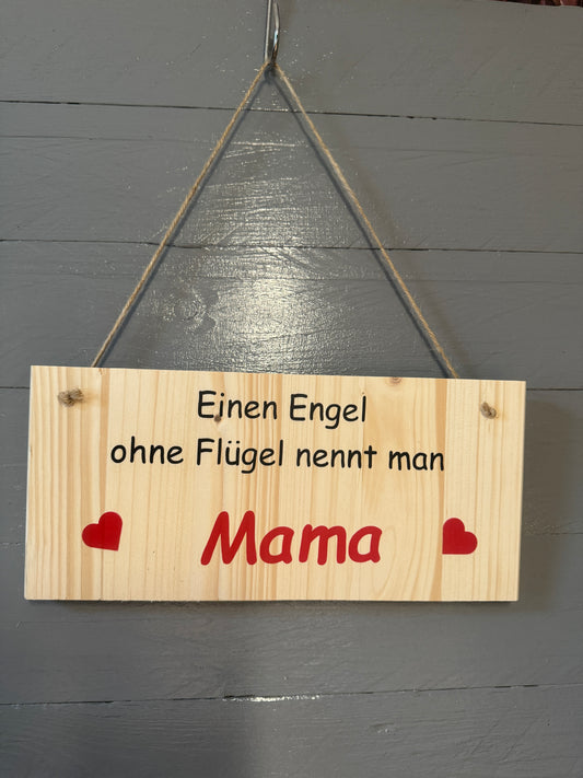 Liebevolles Mama-Geschenk – Holzschild mit Spruch für Muttertag und Geburtstag