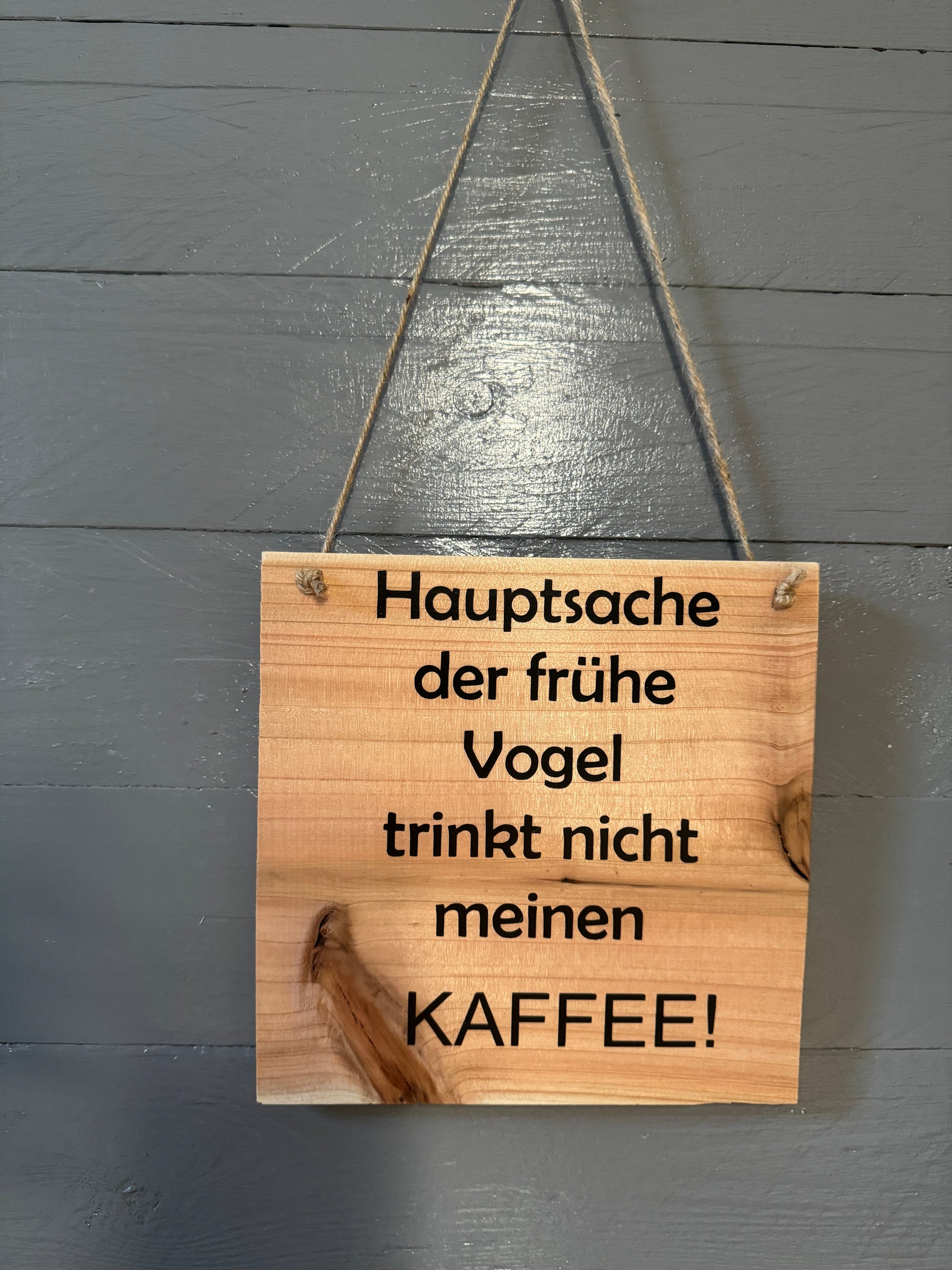 Handgefertigte Kaffeeküche-Deko aus Holz – Lustiges Kaffeeschild für Zuhause und Büro