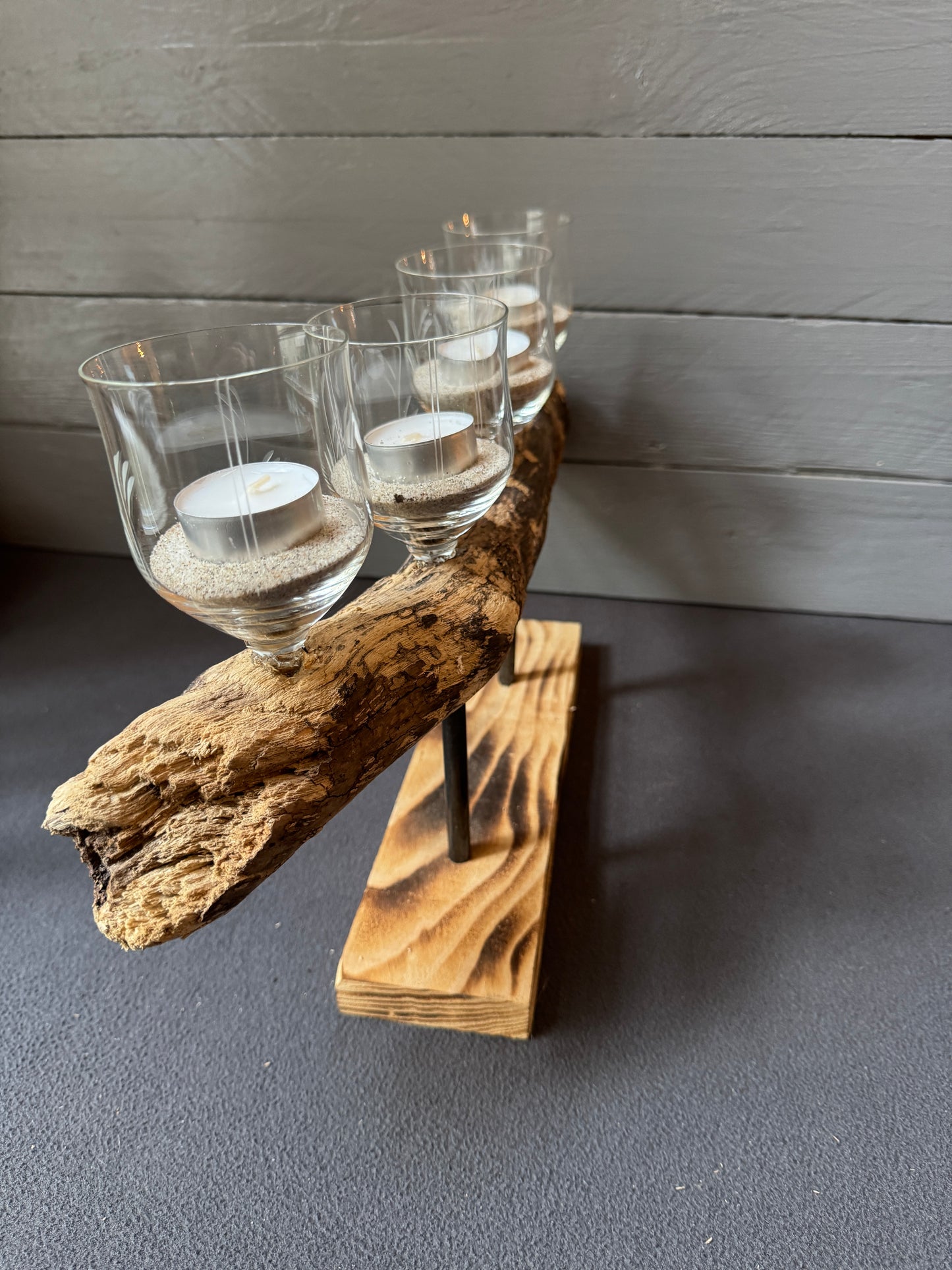 Nachhaltige Adventsdeko „Winterzauber“ – handgemachtes Küsten-Unikat mit Glas
