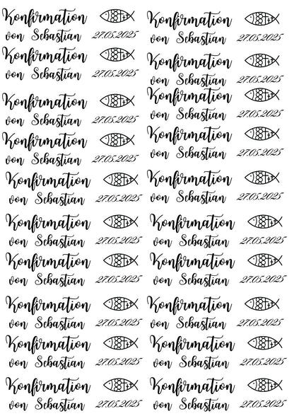 Personalisierte Konfirmationskerze