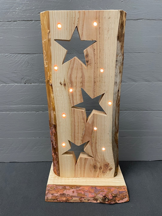 Kleine Stele mit Sternen LED beleuchtet für Weihnachten