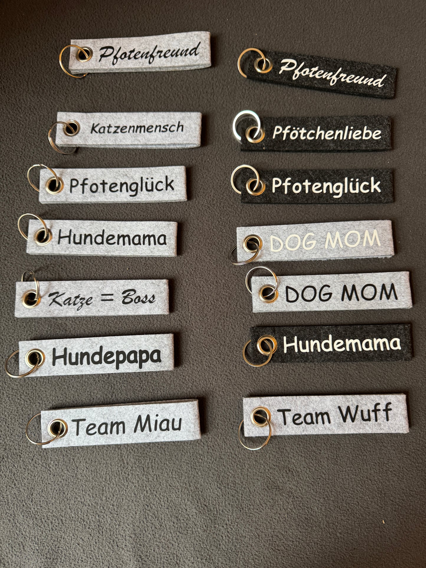 Schlüsselanhänger aus Filz für Tierfreunde