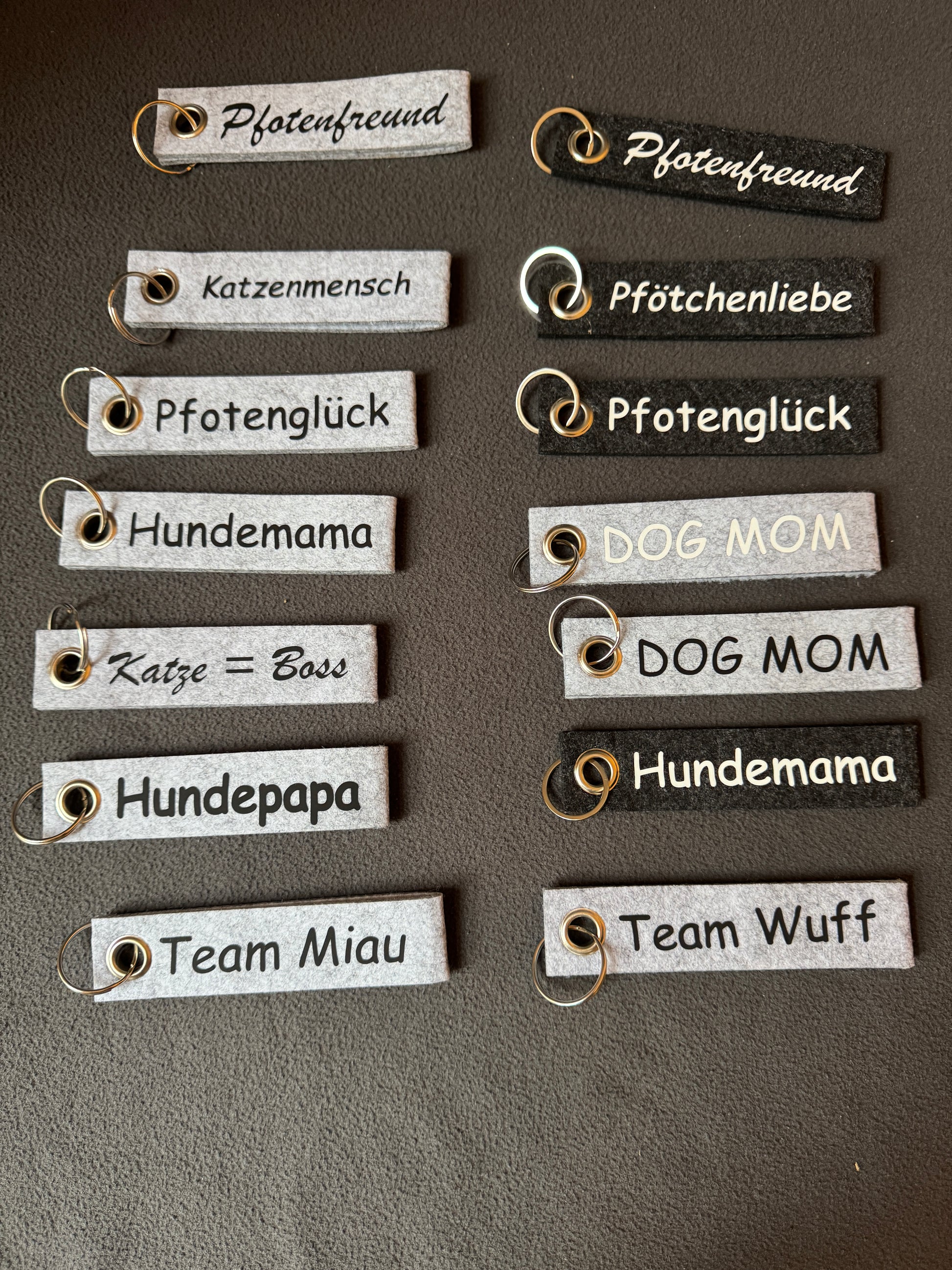 Schlüsselanhänger aus Filz für Tierfreunde