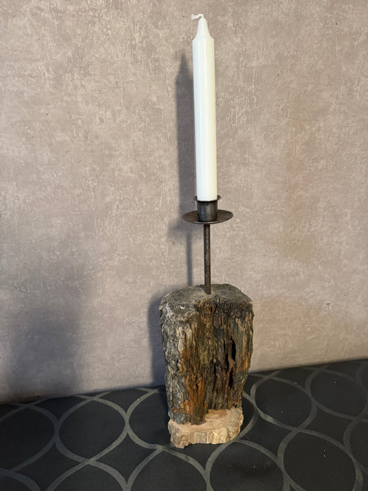 Treibholz-Kerzenhalter „Strandflamme St. Peter-Ording“ im Küstenstil