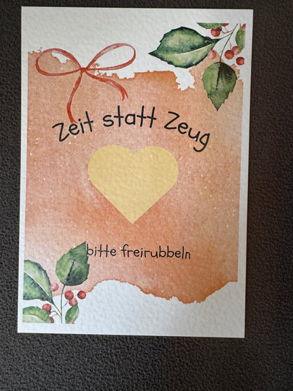 Glücksmoment-Rubbellos für Freunde und Familie