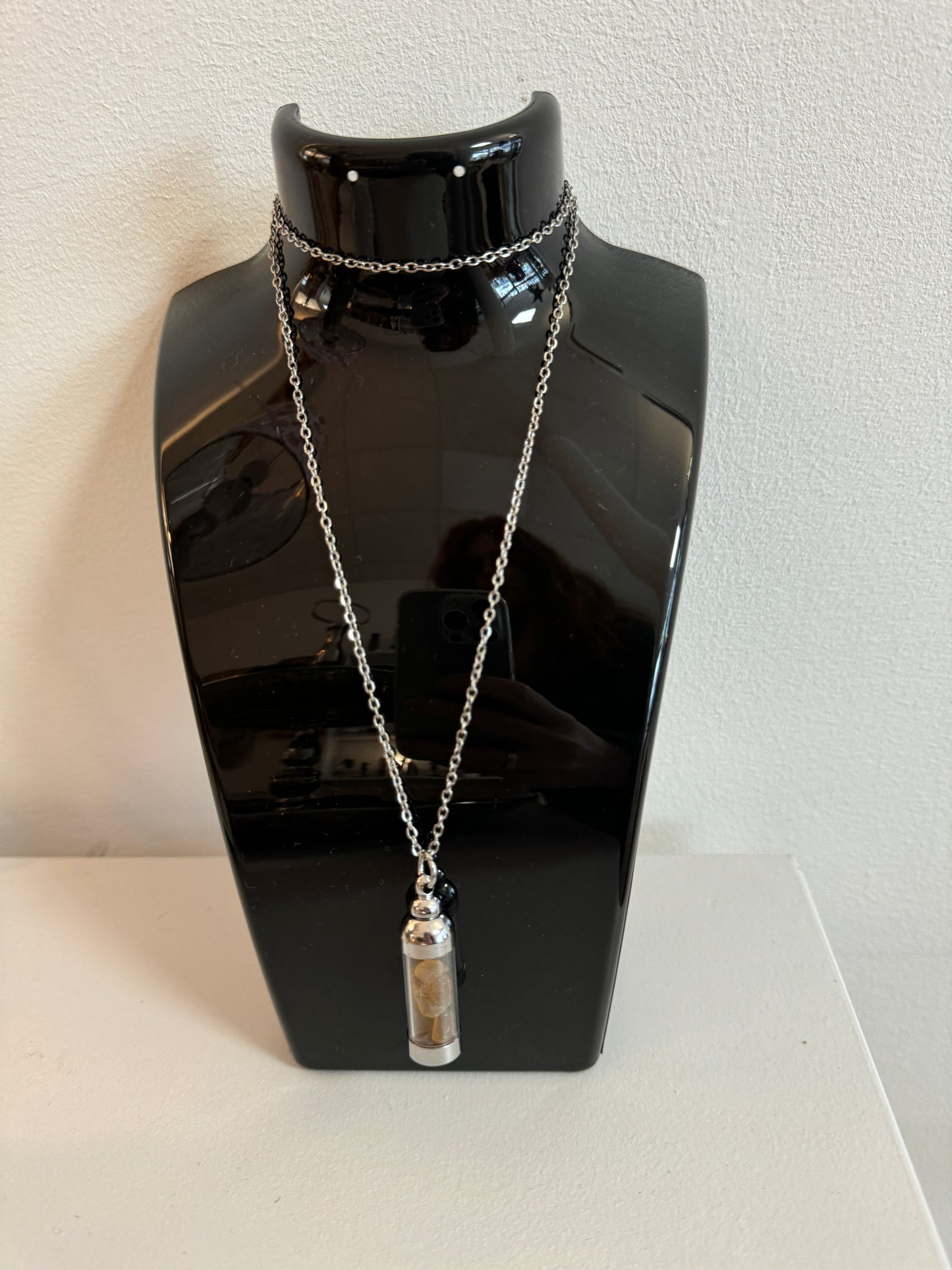 Braune Meerglas-Kette