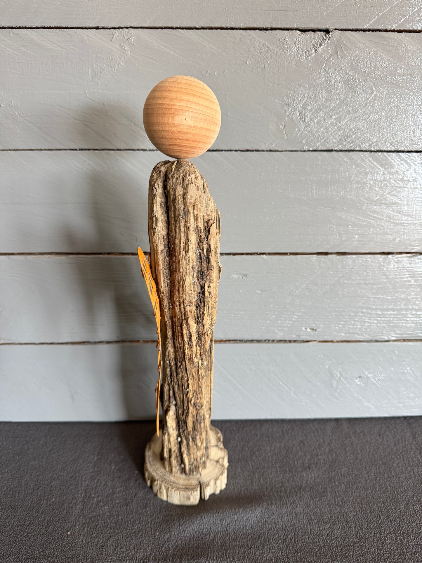 Metallflügel Treibholz Engel Elioriel