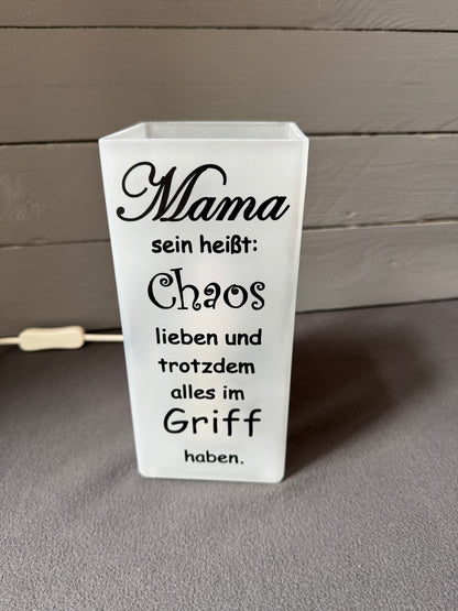 Humorvolle Geschenkidee für Mama mit Licht