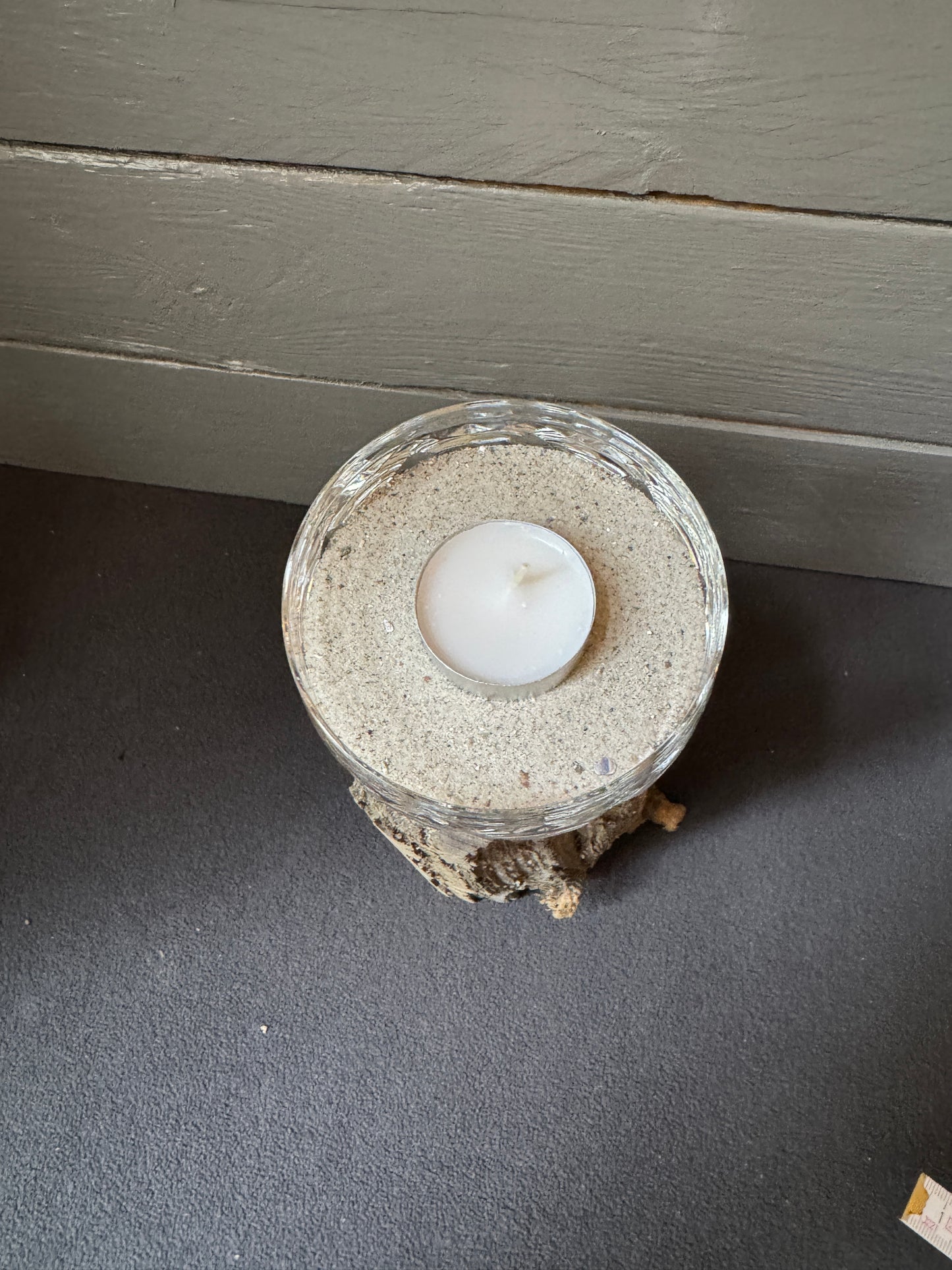 Naturbelassener Kerzenständer aus Nordsee Treibholz