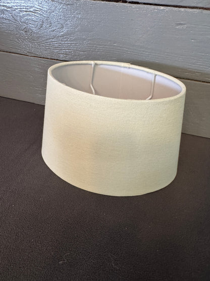 Lampenschirm oval Beige in natürlicher Farbe