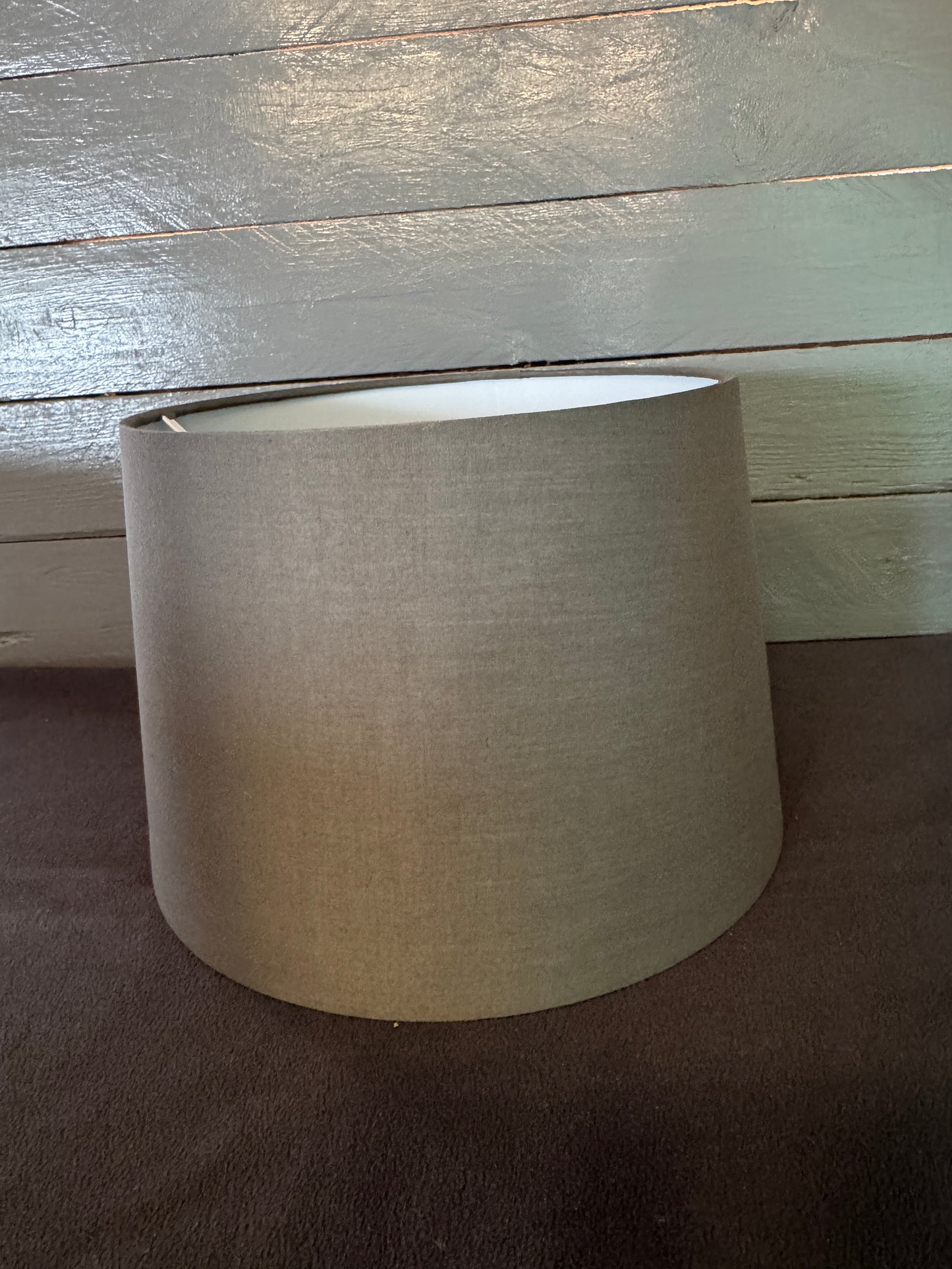 Lampenschirm rund 28 cm Dunkelgrau in dunklem Farbton