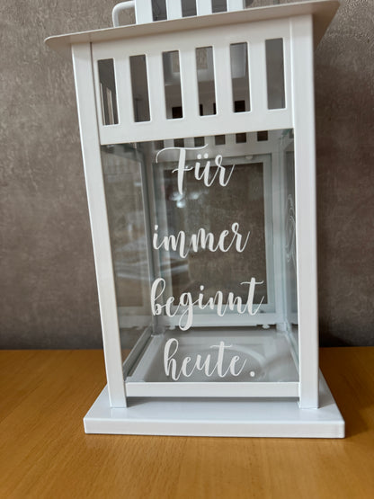 Hochzeitslaterne „Für immer beginnt heute“