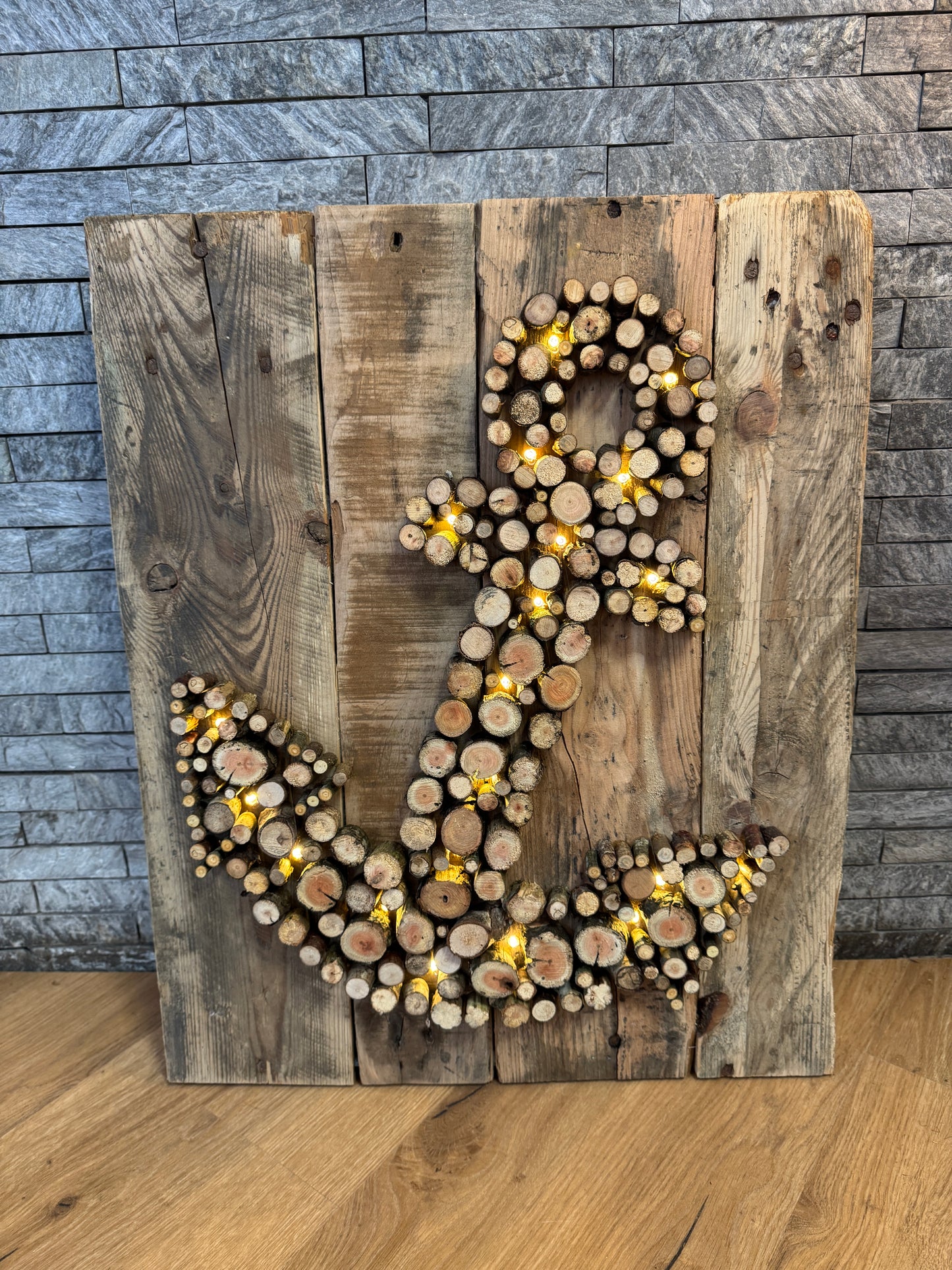 Rustikales Anker Wandbild im Coastal Style