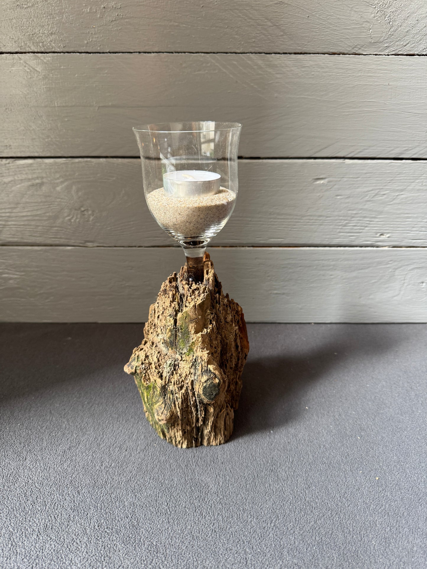 Naturbelassener Kerzenständer von der Nordsee