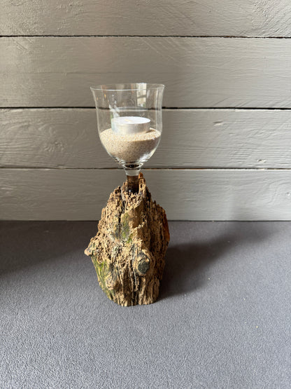 Naturbelassener Kerzenständer von der Nordsee