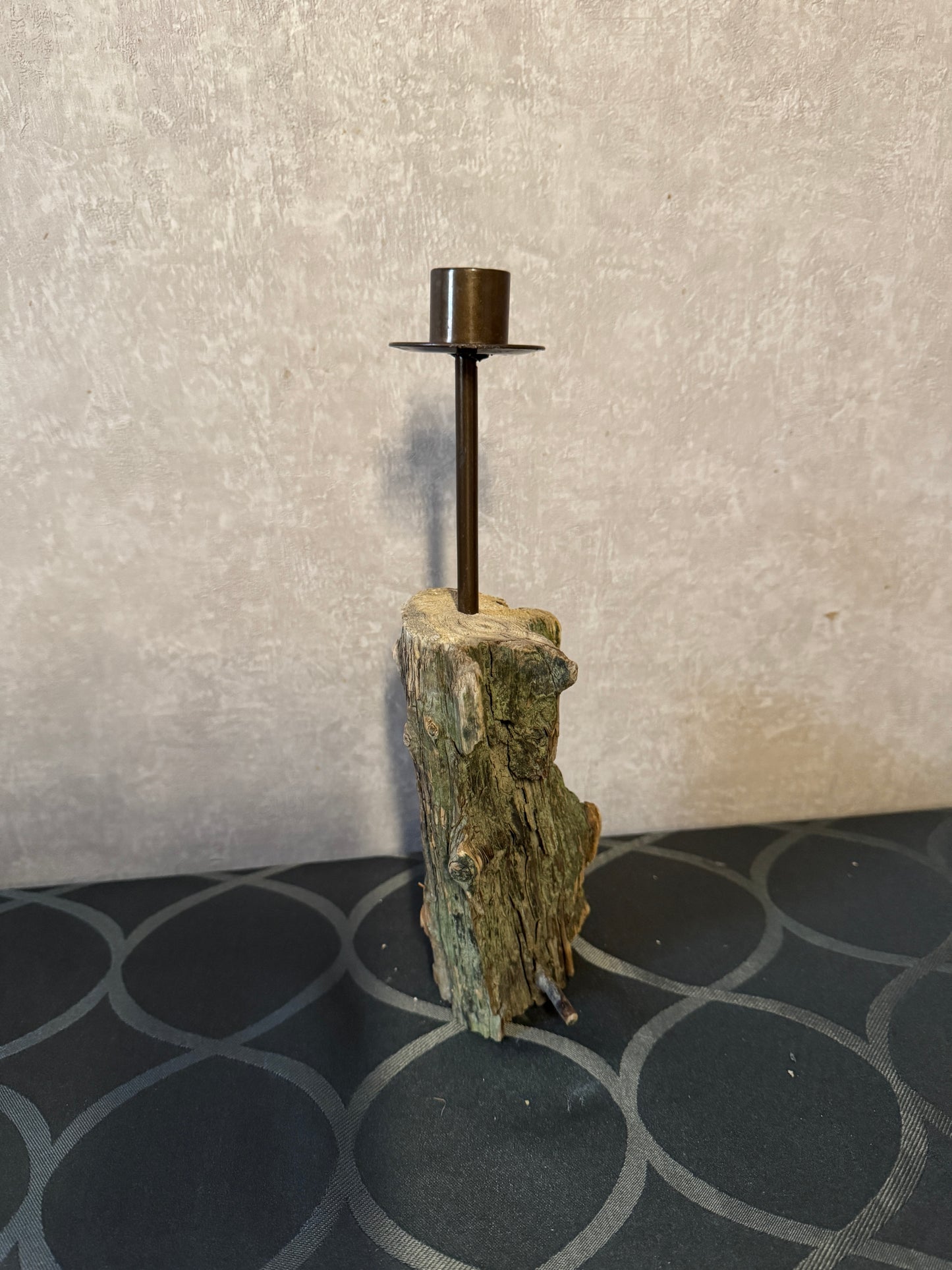 Recycelte Metallfassung für Stabkerzen