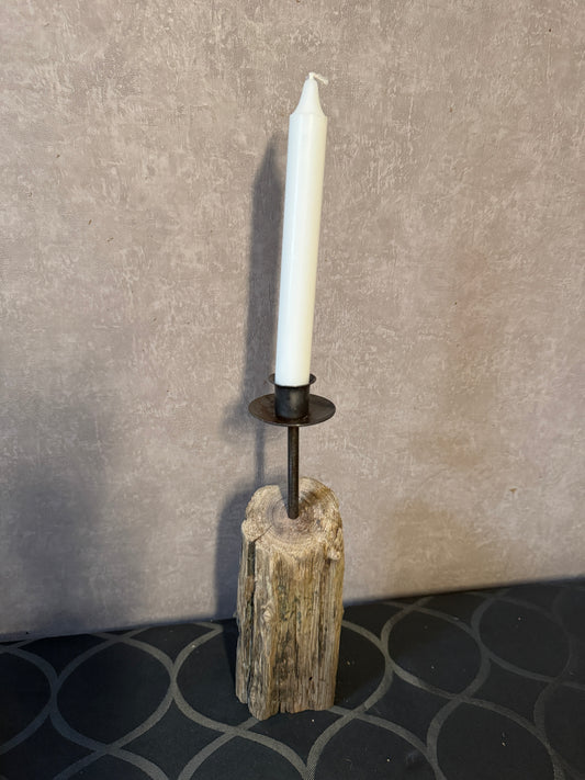 Stabkerzenhalter Deichlicht Eiderstedt aus Faschinenholz