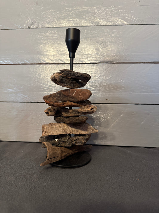 Kleiner Stabkerzenhalter Fischleger aus Ostsee Treibholz