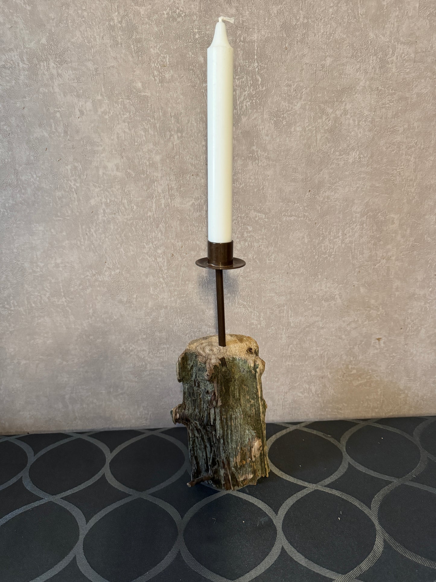 Stabkerzenhalter Leuchtfeuer Büsum aus Nordsee Treibholz