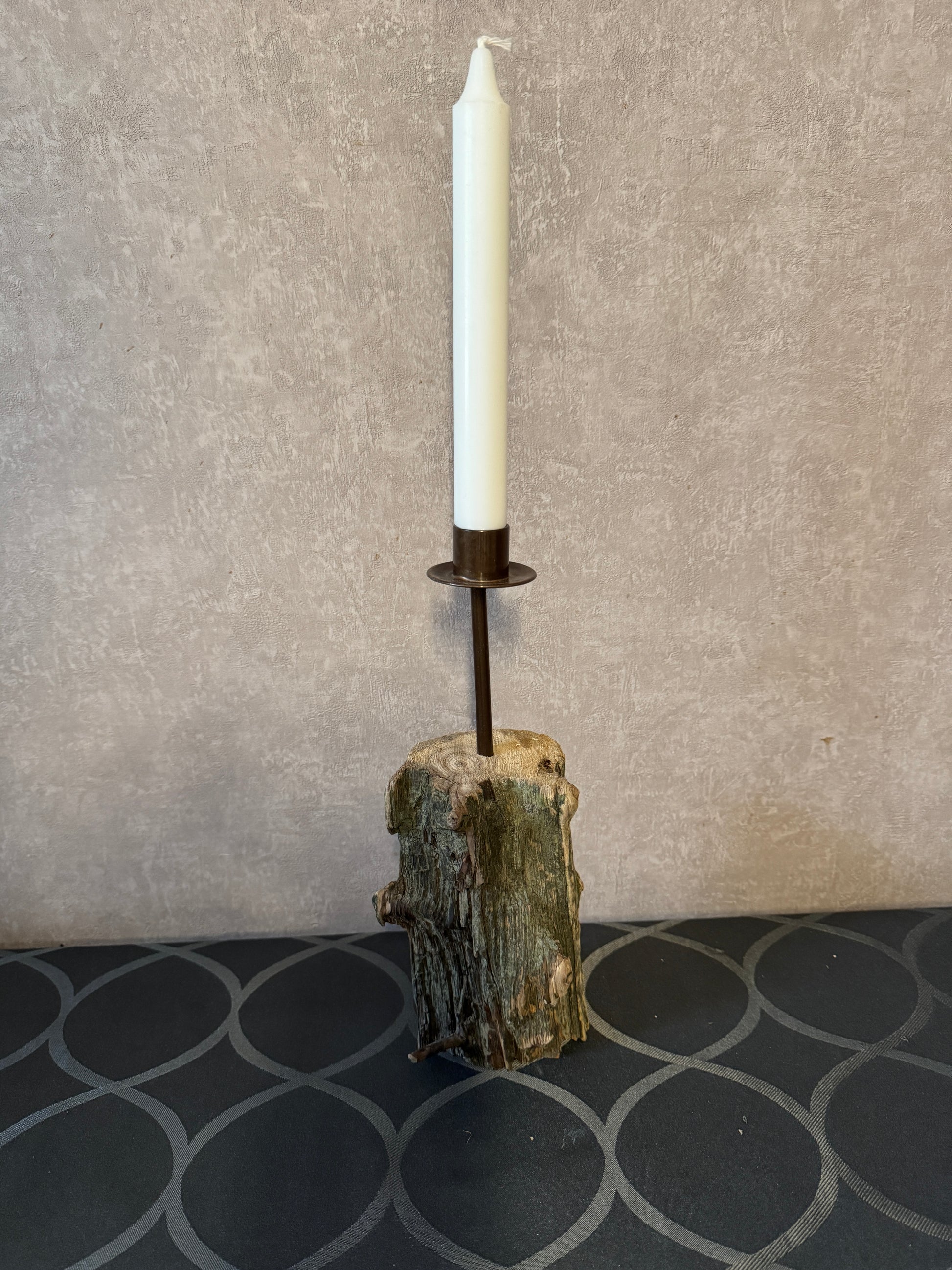 Stabkerzenhalter Leuchtfeuer Büsum aus Nordsee Treibholz