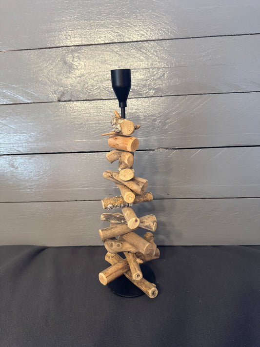Großer Stabkerzenhalter Olpenlicht aus Ostsee Treibholz