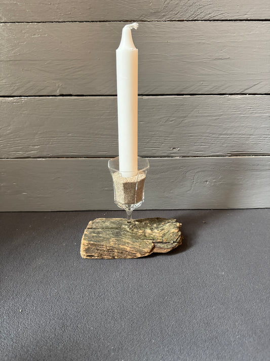 Stabkerzenhalter Wattlicht Büsum aus Nordsee Treibholz