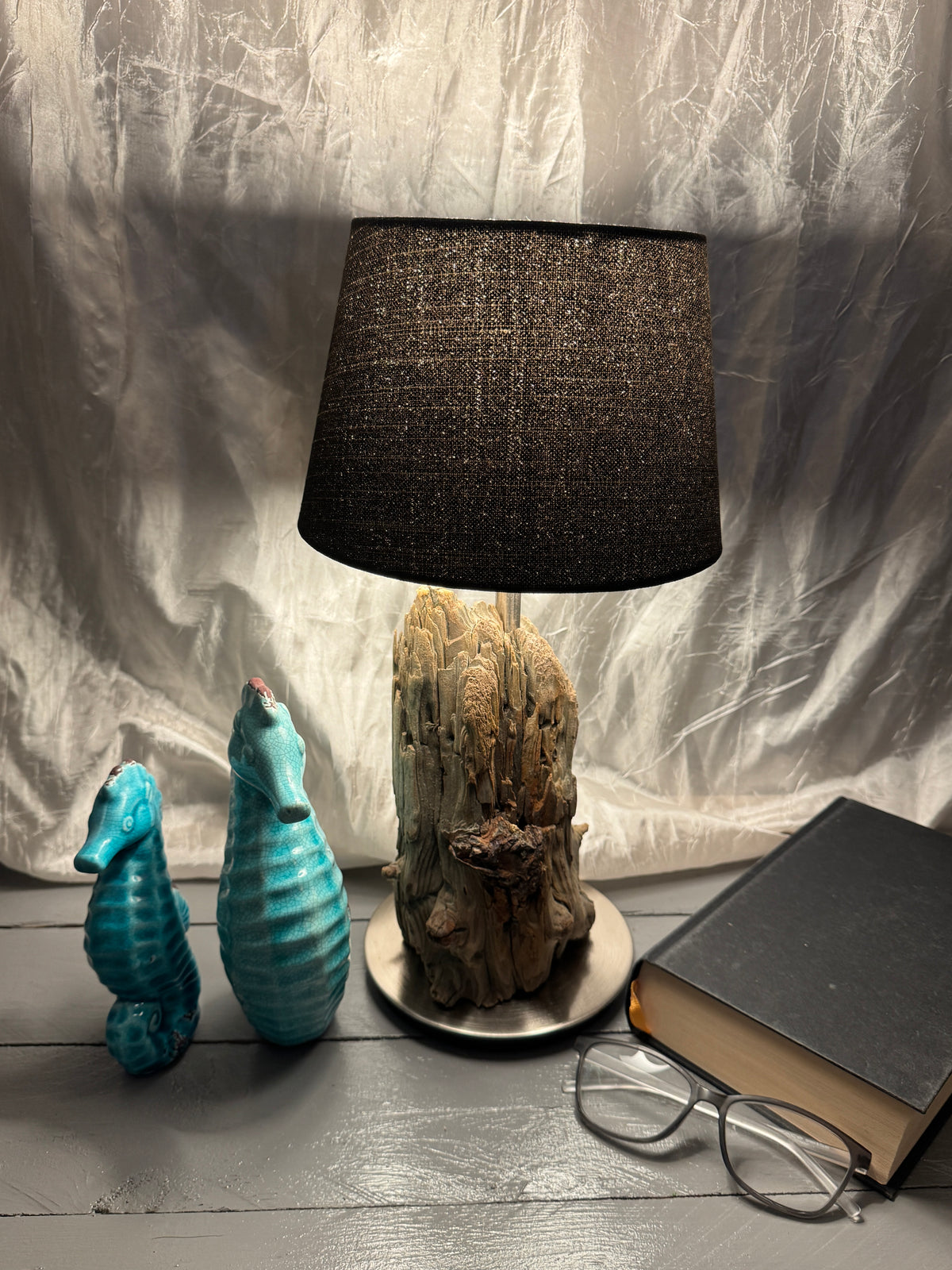 Treibholzlampe Nordseelicht Witzwort aus echtem Nordseeholz der Region Eiderstedt